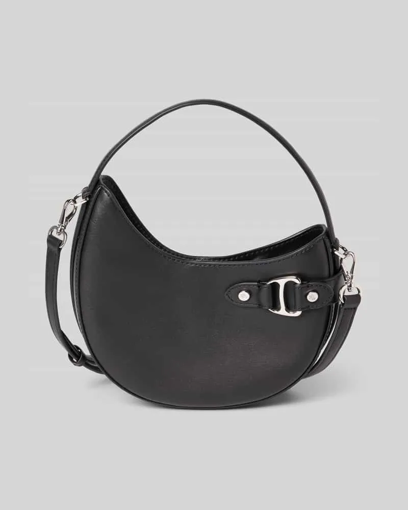Ralph Lauren Handtasche aus Rindsleder mit Tragehenkel und Schulterriemen Black