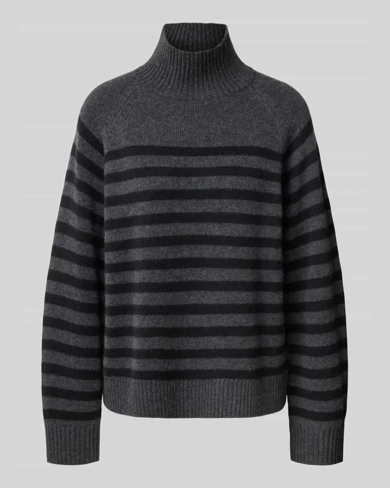 Tommy Hilfiger Relaxed Fit Turtleneck aus Woll-Mix mit Kaschmir-Anteil Anthrazit