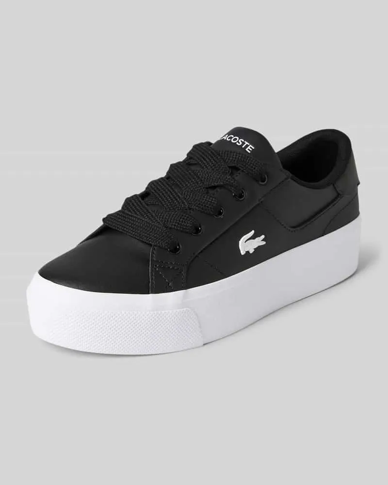 Lacoste Sneaker aus echtem Leder mit Plateausohle Weiss