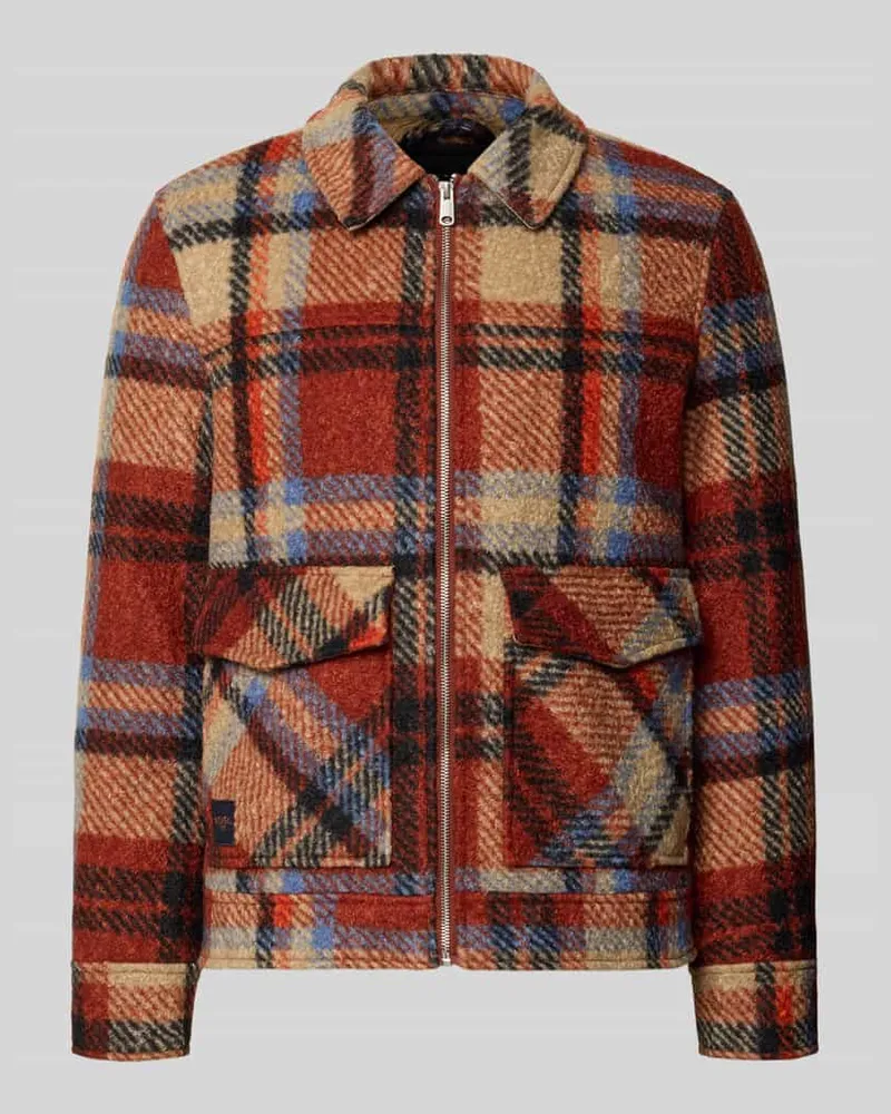 McNeal Regular Fit Jacke mit Umlegekragen Rostrot