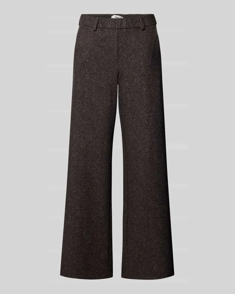 Brax Wide Leg Weite Hose mit Viskose-Anteil Dunkelbraun