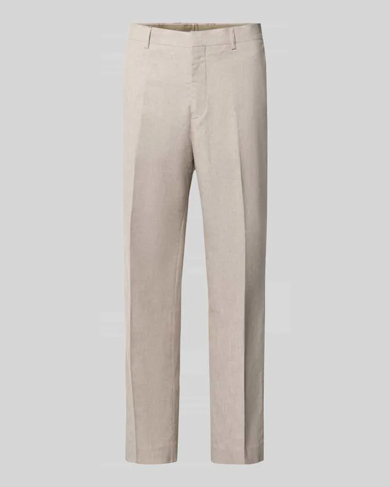 Matinique Straight Fit Hose aus Leinen-Mix Modell 'Wesley Hellgrau