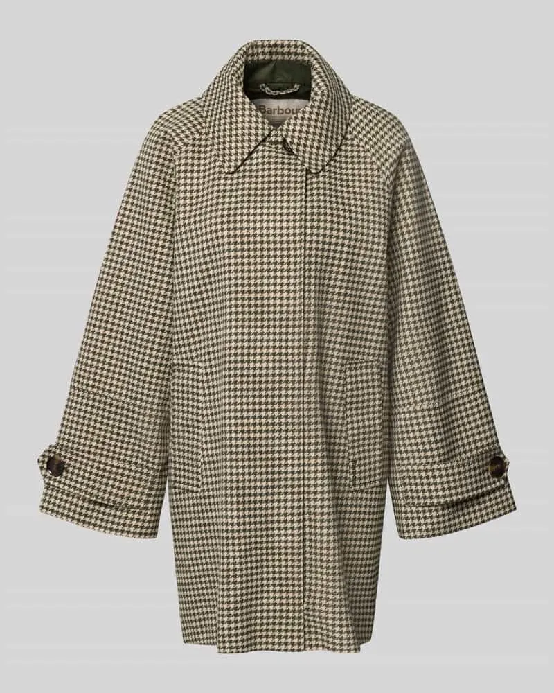 Barbour Relaxed Fit Kurzmantel mit Vichy-Muster Modell 'KENNEDY Oliv