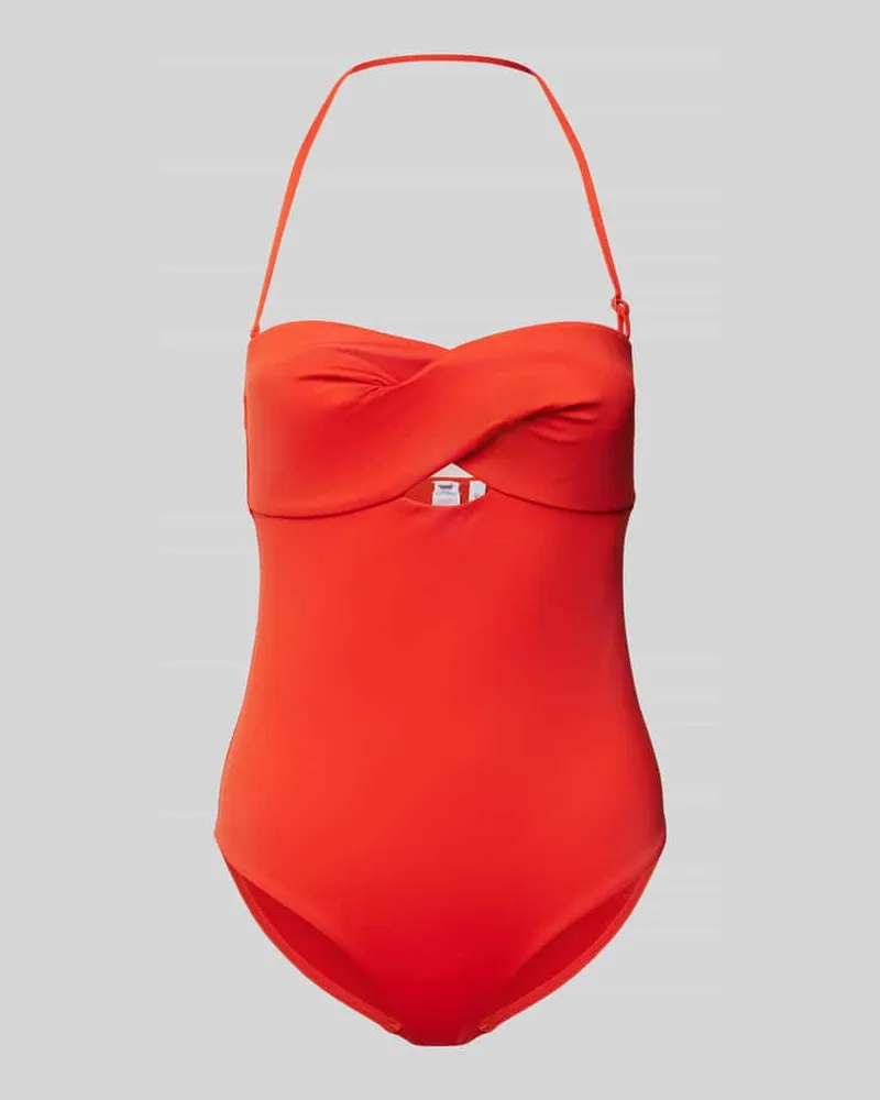 Calvin Klein Badeanzug mit Neckholder Rot