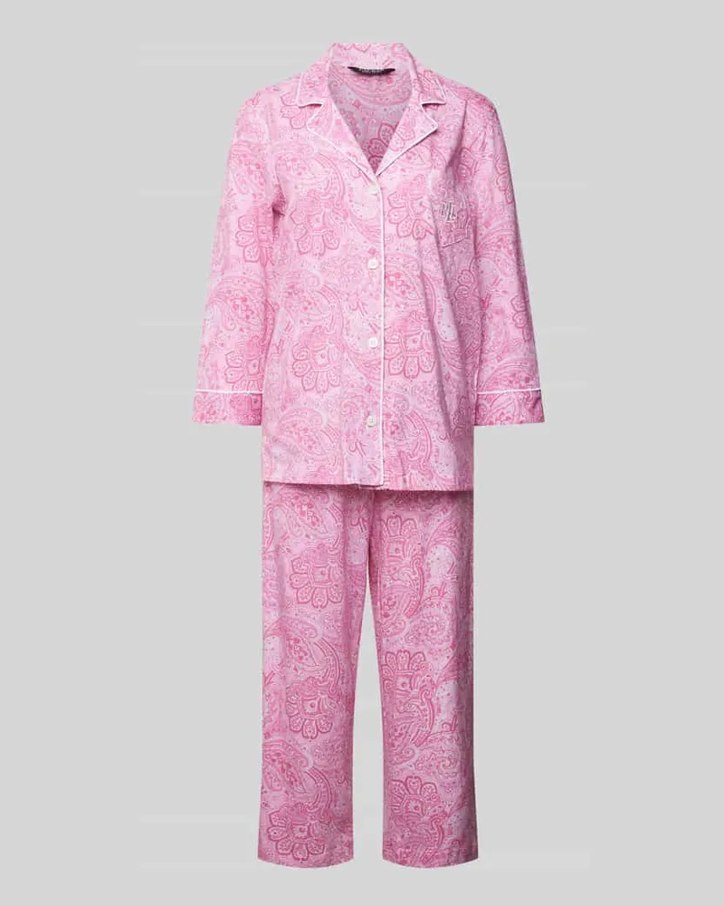 Ralph Lauren Pyjama mit Streifenmuster Pink