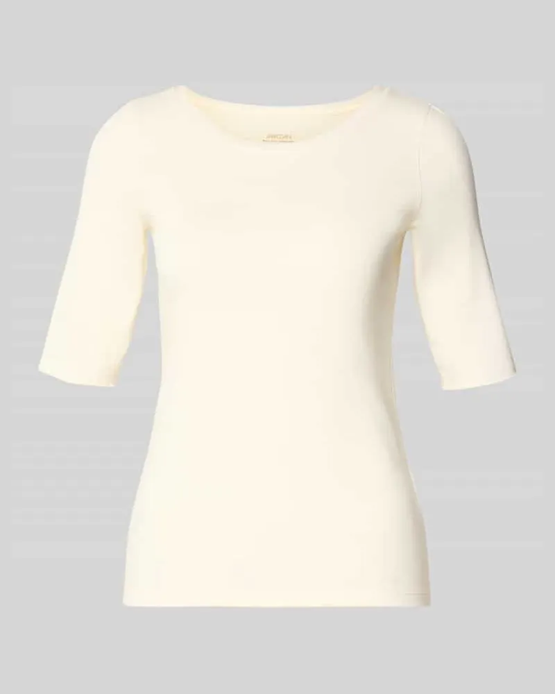 Marc Cain T-Shirt mit Rundhalsausschnitt und 1/2-Arm Offwhite