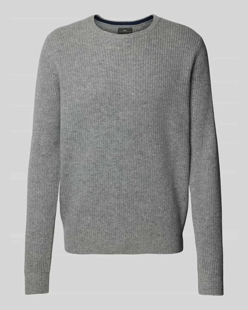 Fynch-Hatton Strickpullover mit Rundhalsausschnitt Anthrazit