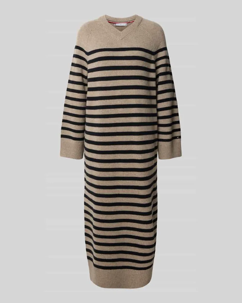 Tommy Hilfiger Gerade geschnittenes Freizeitkleid aus Woll-Kaschmir-Mix Beige