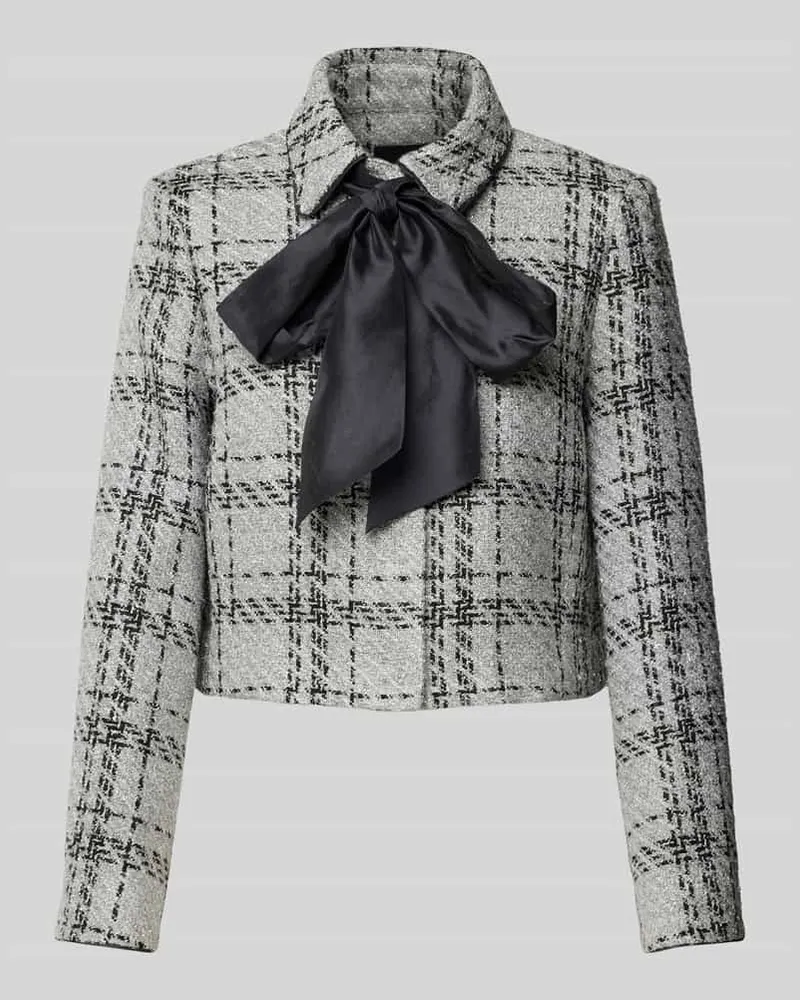 Marc Cain Cropped Blazer mit Schleifen-Detail Silber