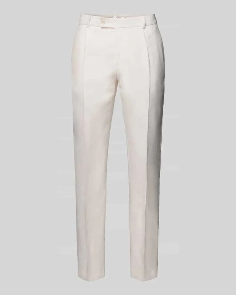 CG Slim Fit Bundfaltenhose mit Leinen-Anteil Modell 'Peter Weiss