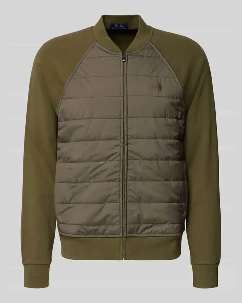 Ralph Lauren Regular Fit Strickjacke mit Kapuze Oliv