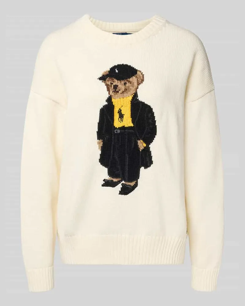 Ralph Lauren Strickpullover mit Rundhalsausschnitt Ecru