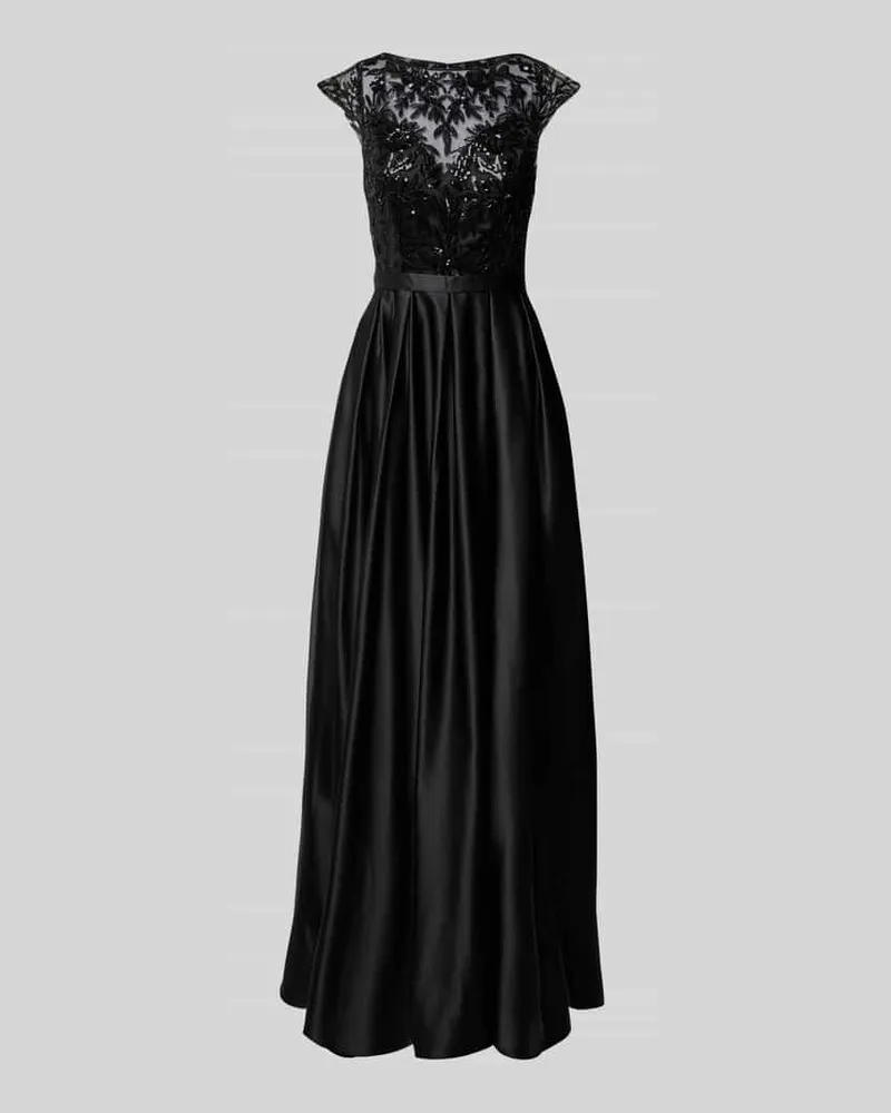 Unique Abendkleid mit Rundhalsausschnitt Black