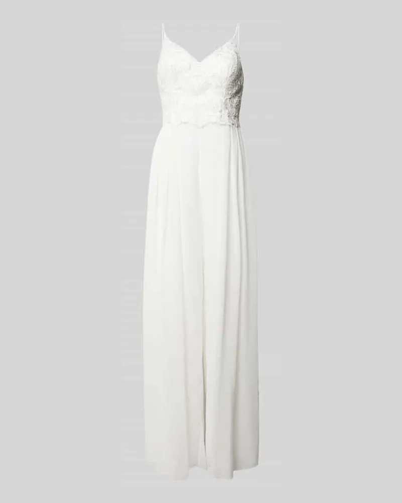 Laona Jumpsuit mit Spitzenbesatz Offwhite