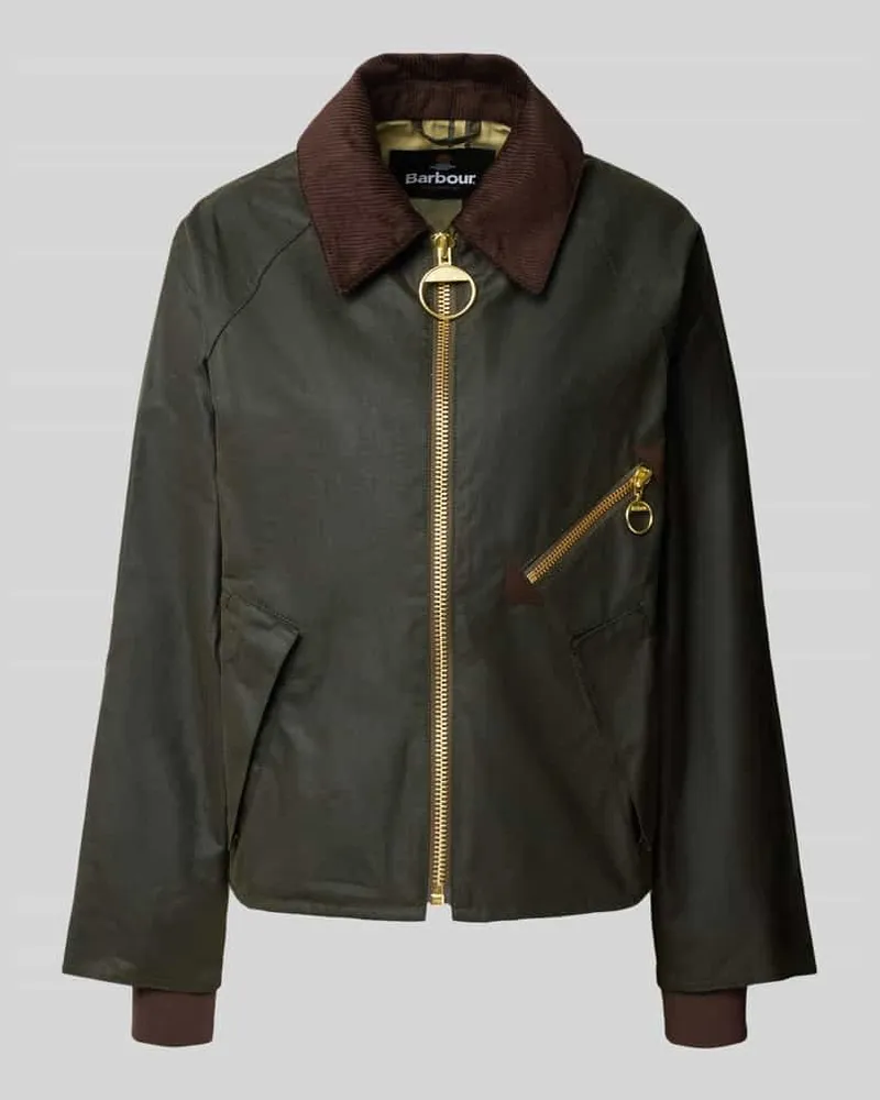 Barbour Regular Fit Funktionsjacke aus reiner Baumwolle Oliv