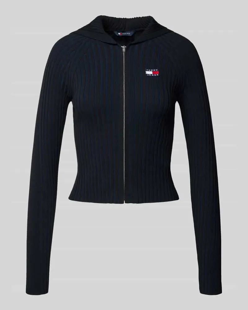 Tommy Hilfiger Slim Fit Strickjacke mit Raglanärmeln Black