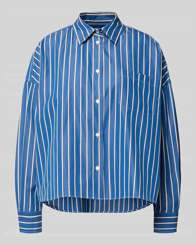 Max Mara Regular Fit Langarmbluse aus reiner Baumwolle Modell 'ONORE Royal