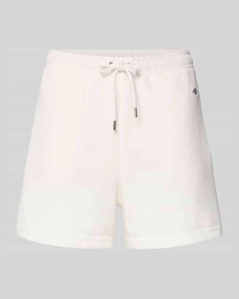 Gant Sweatshorts mit Eingrifftaschen und Label-Stitching Ecru