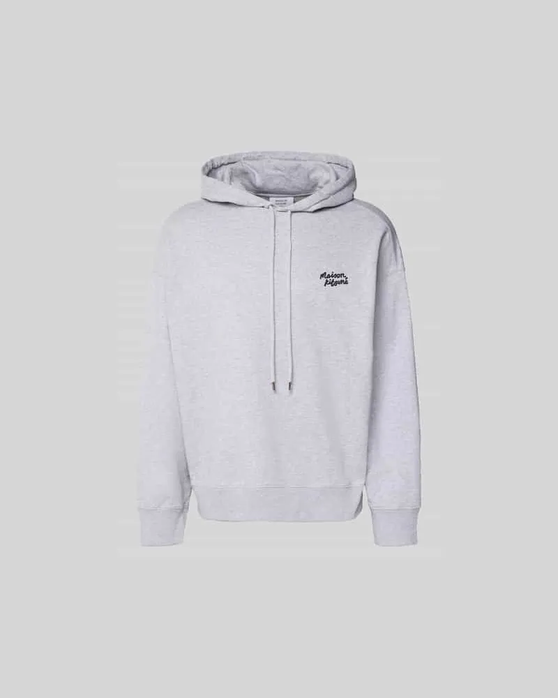 Kitsuné Hoodie mit Kapuze Hellgrau