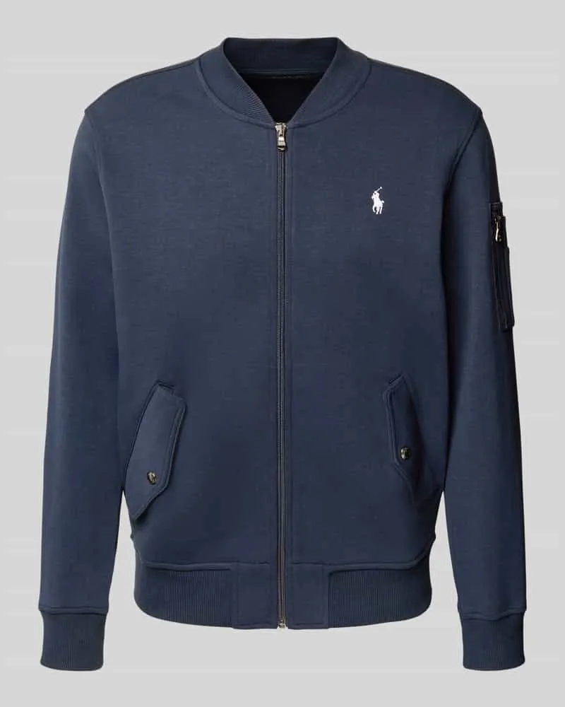 Ralph Lauren Regular Fit Sweatjacke mit Logo-Stitching Modell 'Double Marine