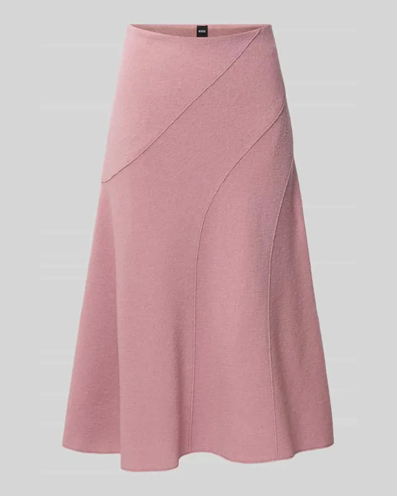 HUGO BOSS A-Linien Rock aus gekochter Schurwolle Modell 'VICENA Rosa