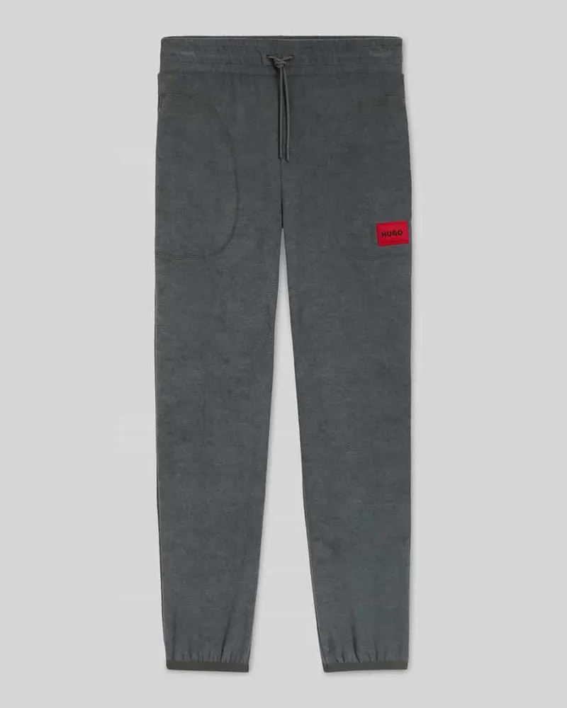 HUGO BOSS Relaxed Fit Sweathose mit Viskose-Anteil Modell 'TERRY Anthrazit