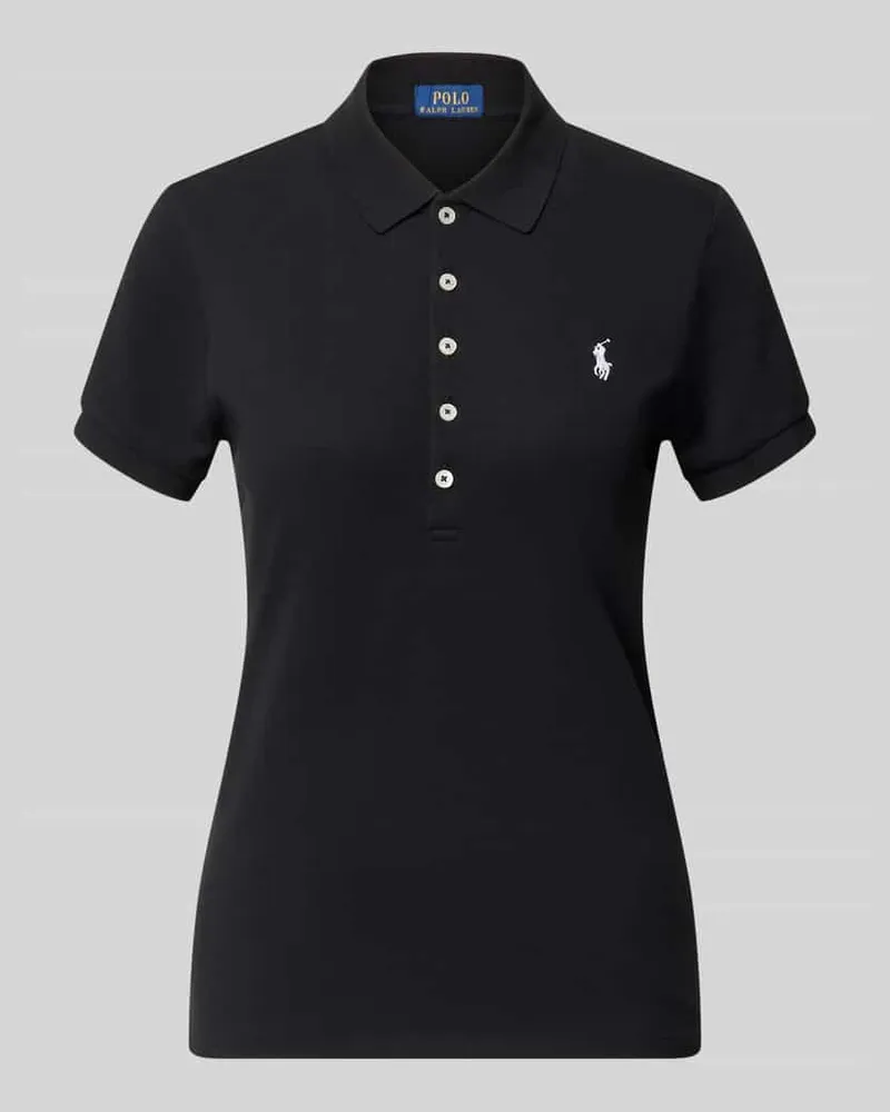 Ralph Lauren Slim Fit Poloshirt aus Baumwoll-Mix Black