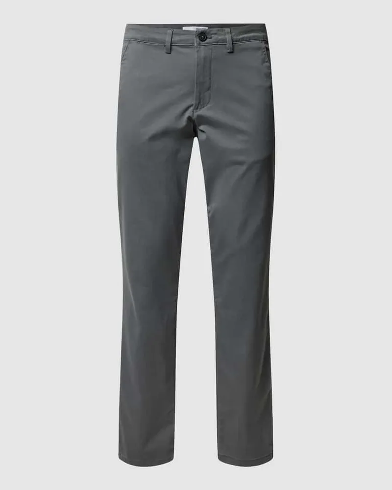 Selected Homme Slim Fit Chino in unifarbenem Design Modell 'NEW Miles Dunkelgrau