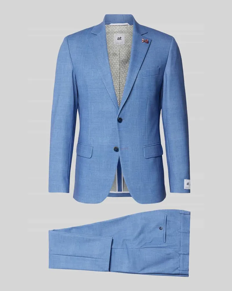 Wilvorst Slim Fit Anzug mit 2-Knopf-Sakko Bleu