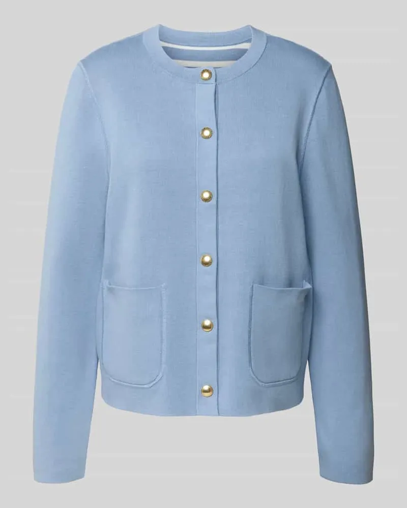 Tommy Hilfiger Regular Fit Wende-Cardigan aus Baumwoll-Mix Hellblau