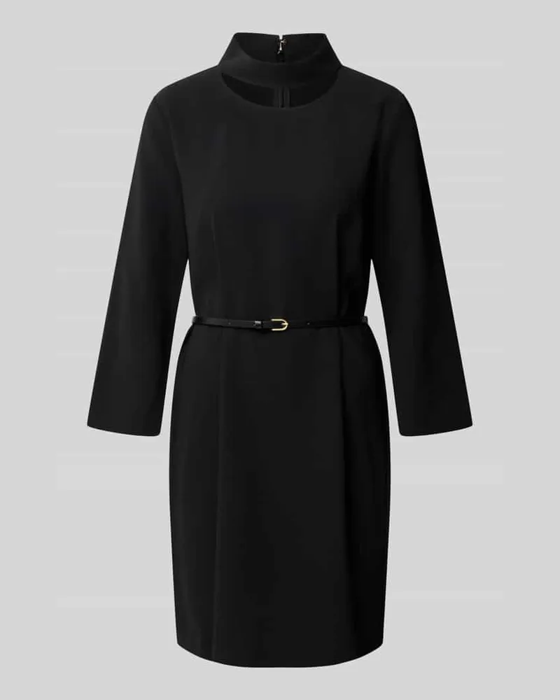 Armani Exchange Knielanges Etuikleid mit Gürtel Black