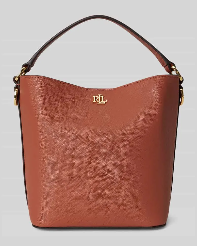 Ralph Lauren Henkeltasche aus echtem Leder mit abnehmbaren Schulterriemen Terra