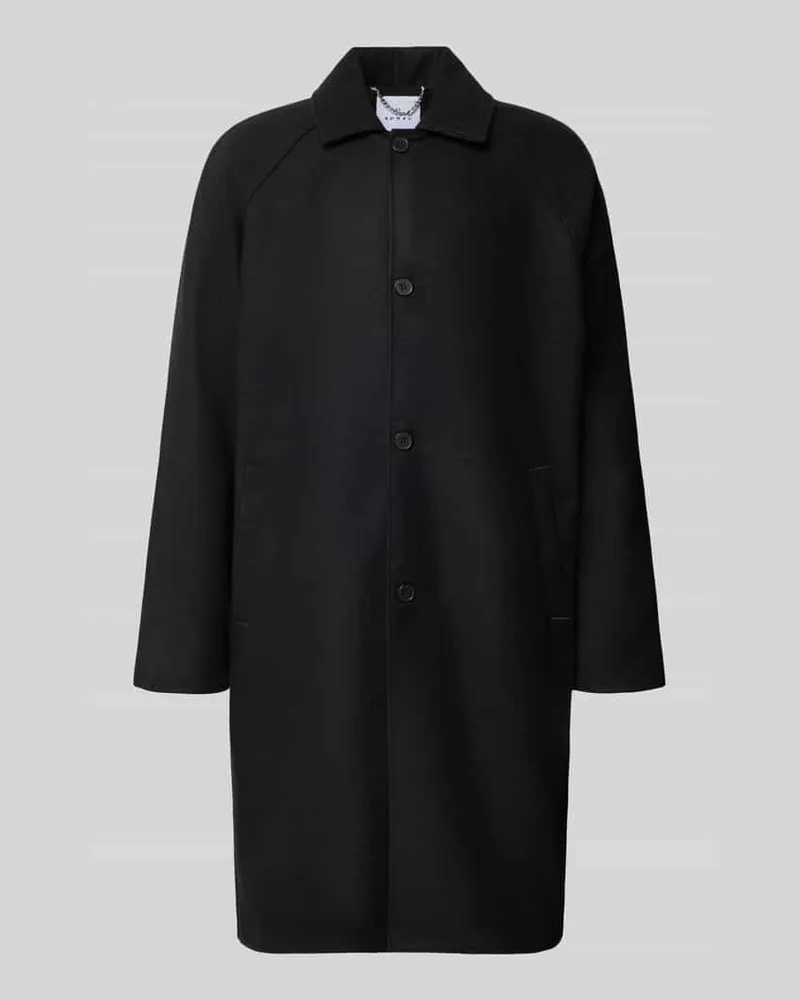 Edwin Jeans Mantel aus Lanawoll-Mix Modell 'MAC Black