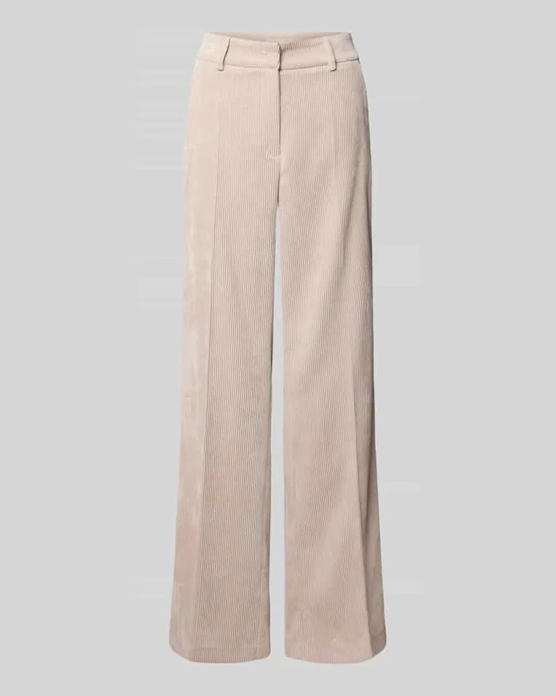 Cambio Wide Fit Cordhose mit Bügelfalten Modell 'Amelie Beige