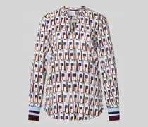 Slim Fit Bluse mit Tunikakragen