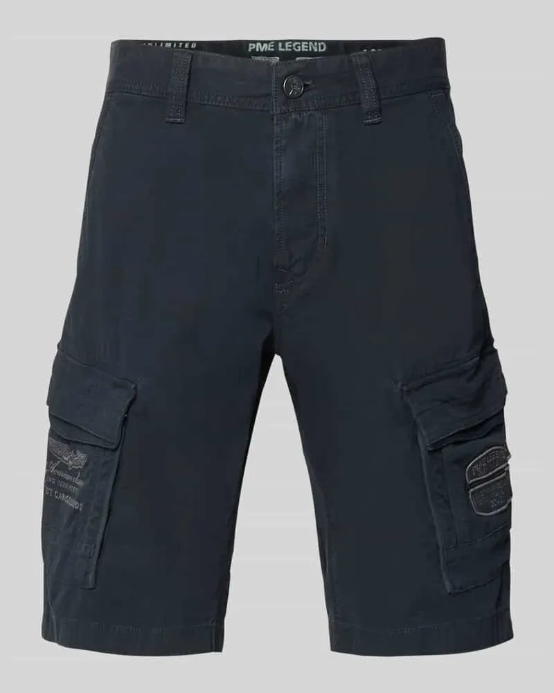 PME Legend Bermudas mit Pattentaschen und Label-Stitchings Marine