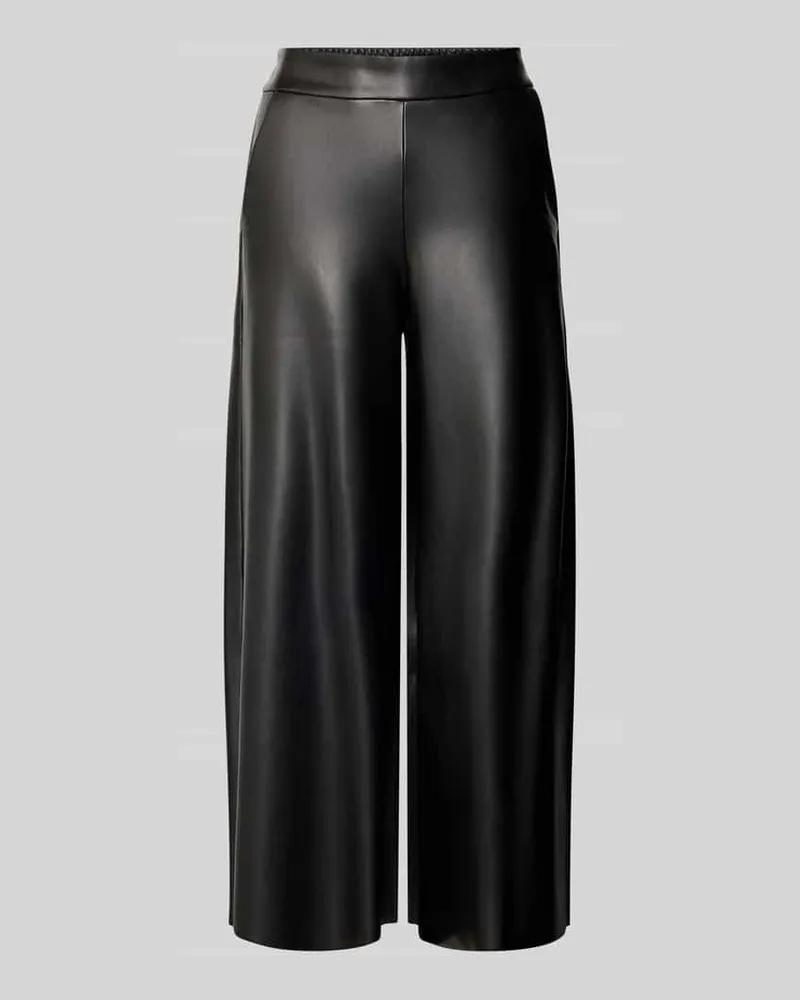 MAC Jeans Straight Fit Culotte in Lederoptik Black