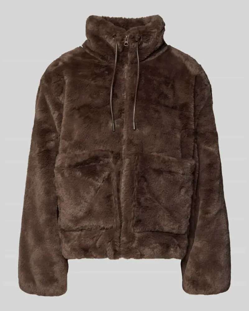 FREEQUENT Jacke mit Kunstfellbesatz Modell 'FONY Taupe