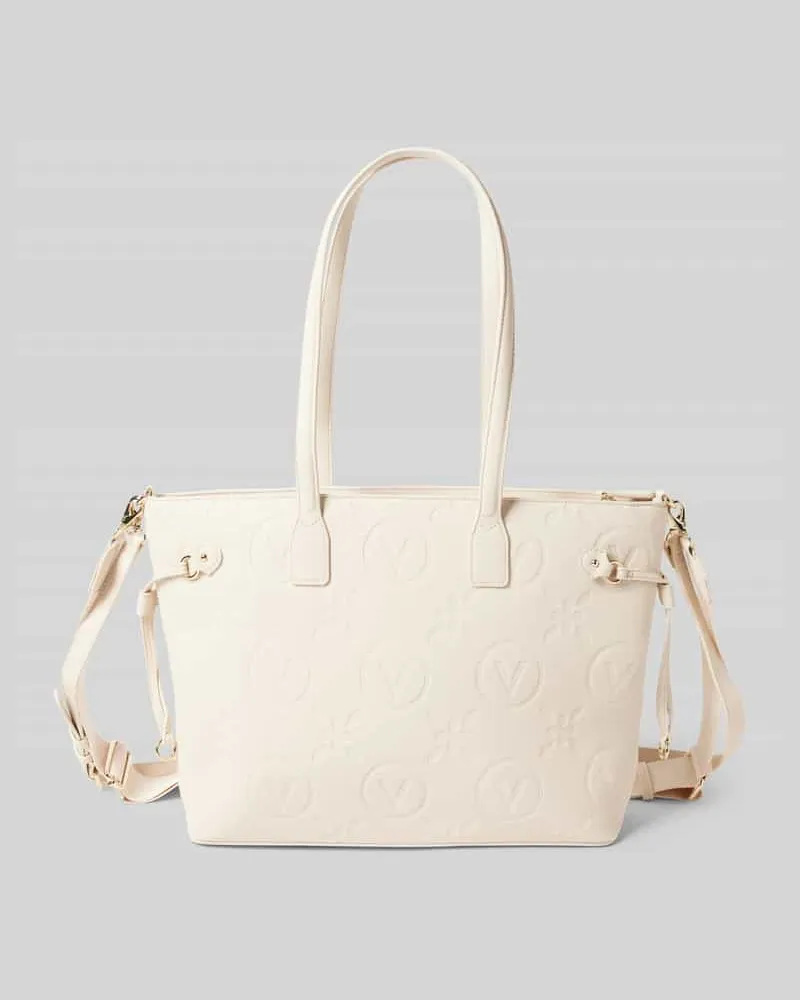 Valentino Garavani Shopper mit verstellbarem Schultergurt Modell 'SAMBA Ecru