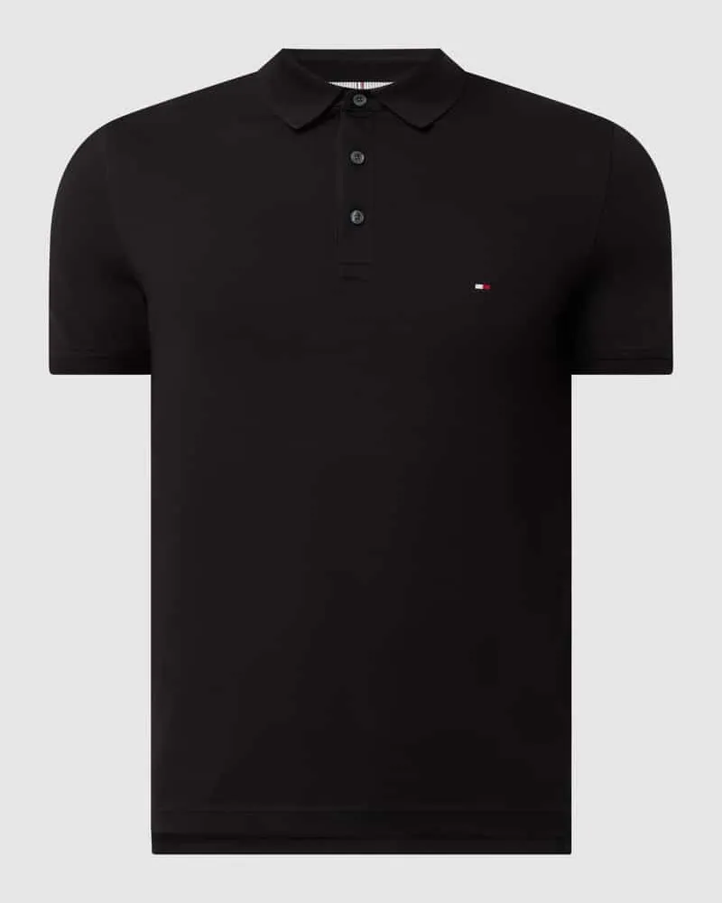 Tommy Hilfiger Slim Fit Poloshirt mit Stretch-Anteil Black