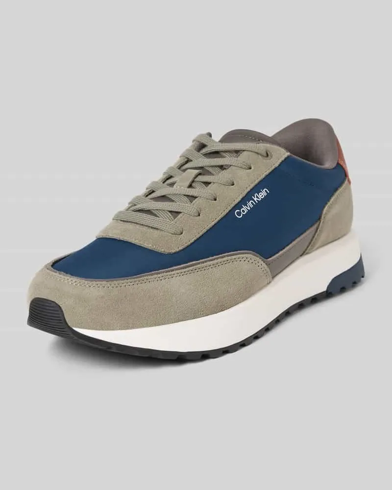Calvin Klein Sneaker mit Logo-Print Modell 'Reprieve Oliv