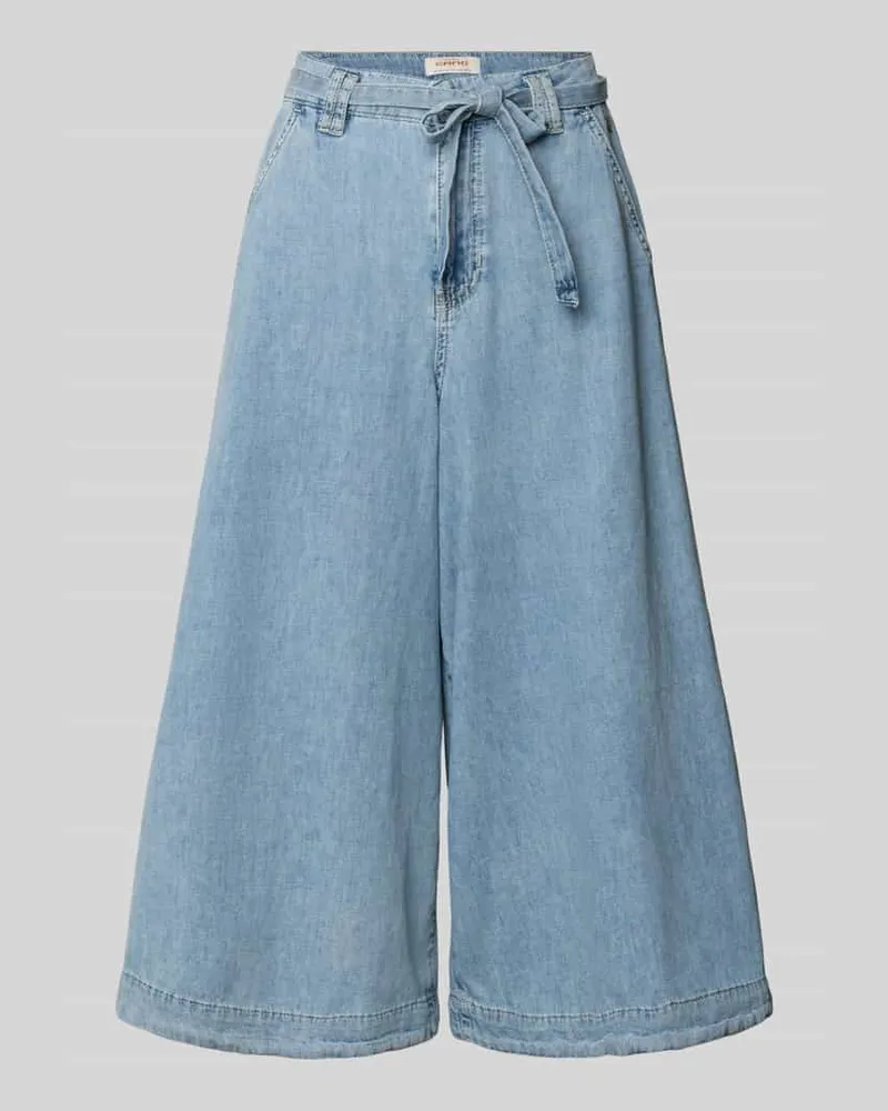 Gang Wide Fit Jeansculotte mit Bindegürtel Modell 'Scarla Hellblau
