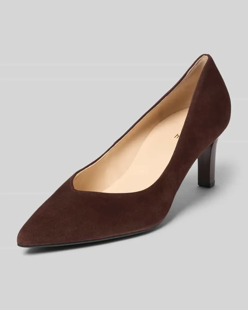 Högl Pumps aus echtem Leder Modell 'Penny Dunkelbraun