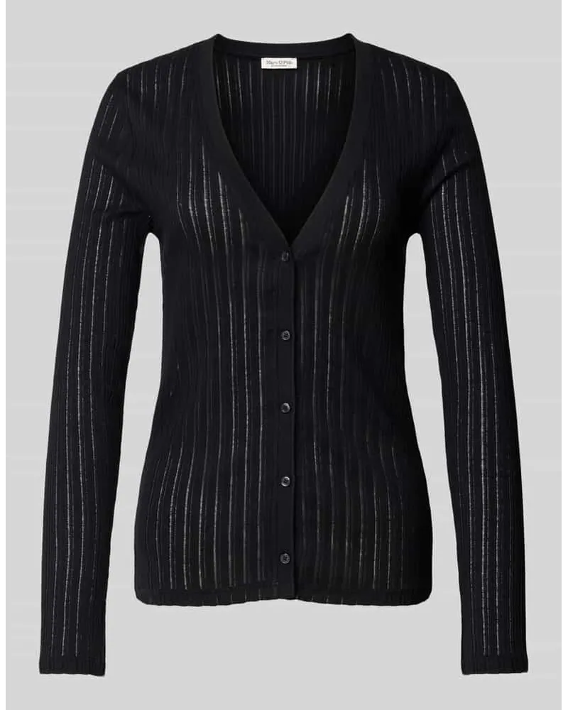 Marc O'Polo Cardigan mit Strukturmuster Black