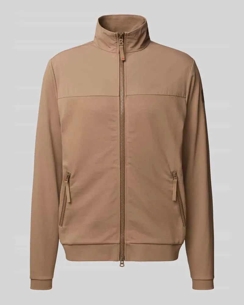 Bogner Regular Fit Sweatjacke mit Stehkragen Modell 'Dolan Beige