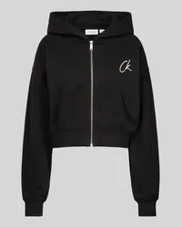 Calvin Klein Sweatjacke mit Logo-Stitching Black