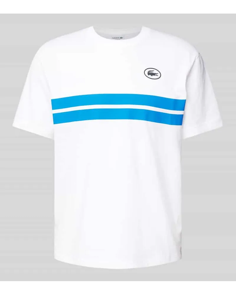 Lacoste T-Shirt mit Label-Stitching Weiss