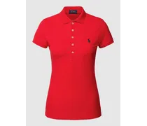 Slim Fit Poloshirt mit Logo-Stitching Modell 'JULIE