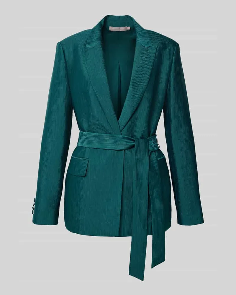 Christian Berg Blazer mit Strukturmuster Dunkelgruen