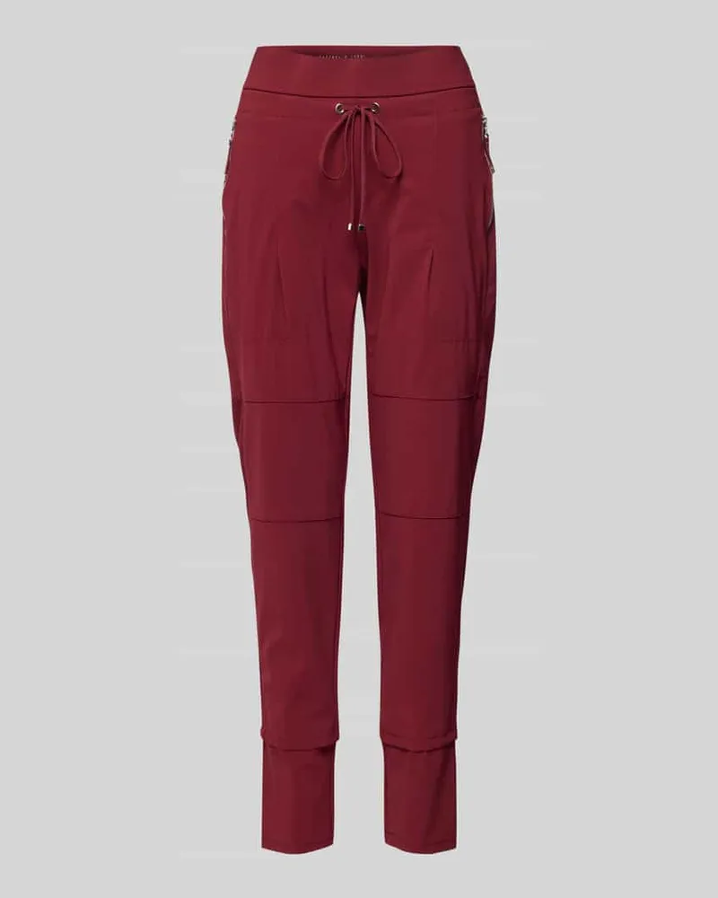 RAFFAELLO ROSSI  Relaxed Fit Jogpants mit Ziernähten Modell 'CANDY Bordeaux